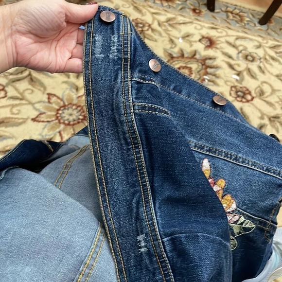 Nanette Lepore Embroidered Floral Denim Jacket Size S - Picture 12 of 14
